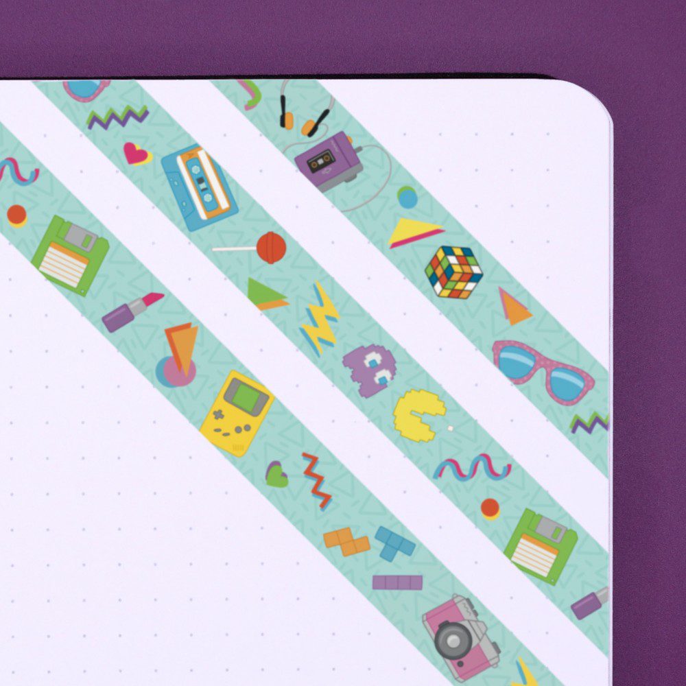 80s Washi Tape - White