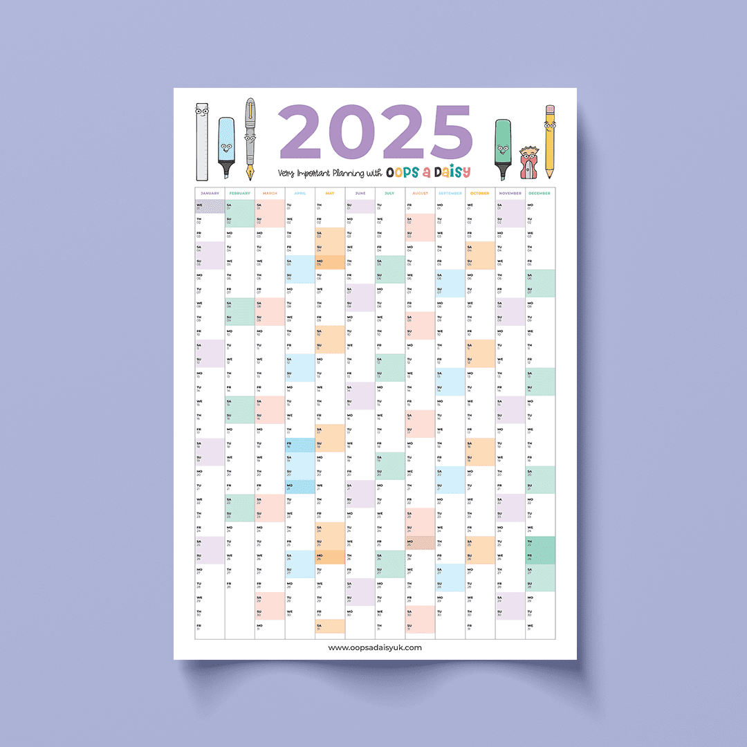 A3 Wall Calendar - 2025