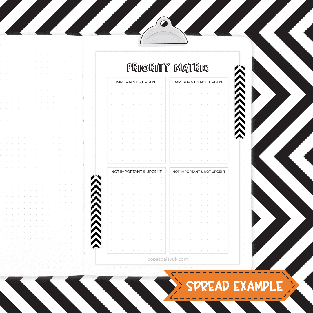 Priority Matrix - A5 Compatible Notepad (128x190mm)