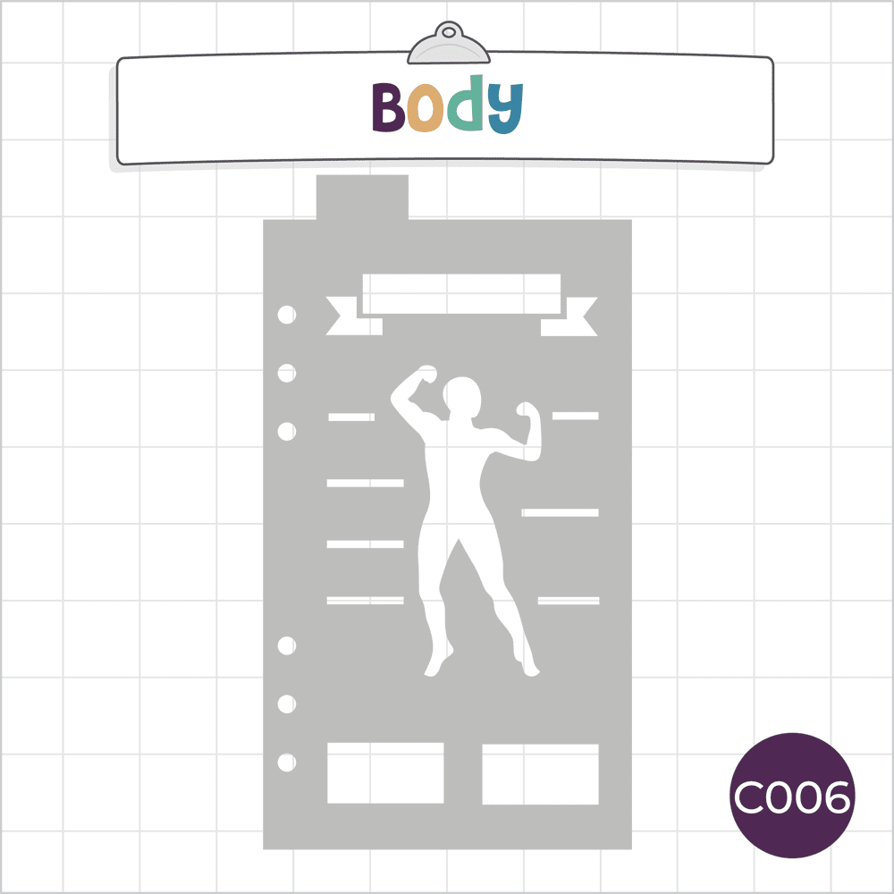 Body Measurement / Fitness / Weight - Classic A5 Journal Stencil