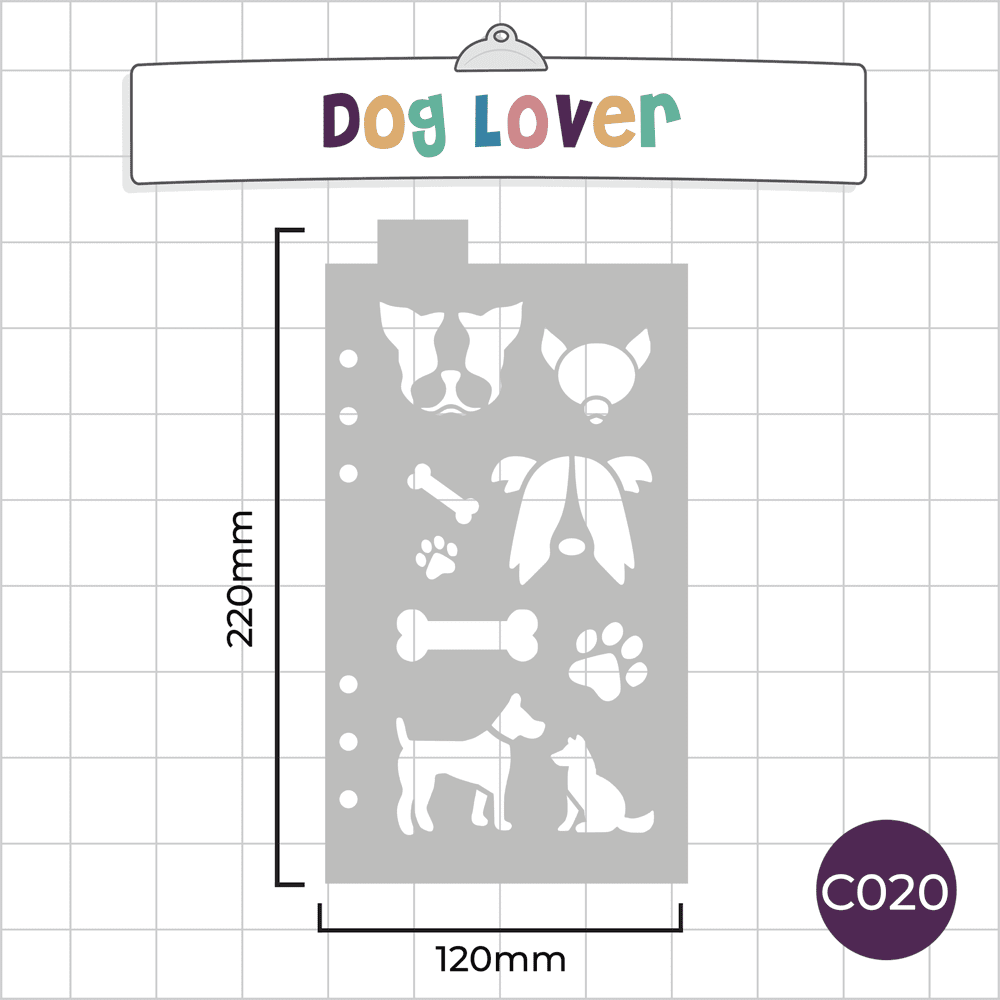 Dog Lover / Crazy Dog Lady - Classic A5 Journal Stencil