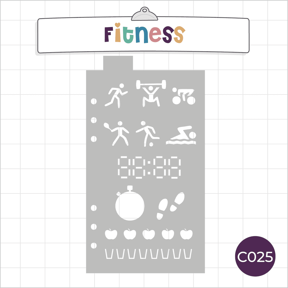 Fitness & Health - Steps & Water Tracker - Classic A5 Journal Stencil