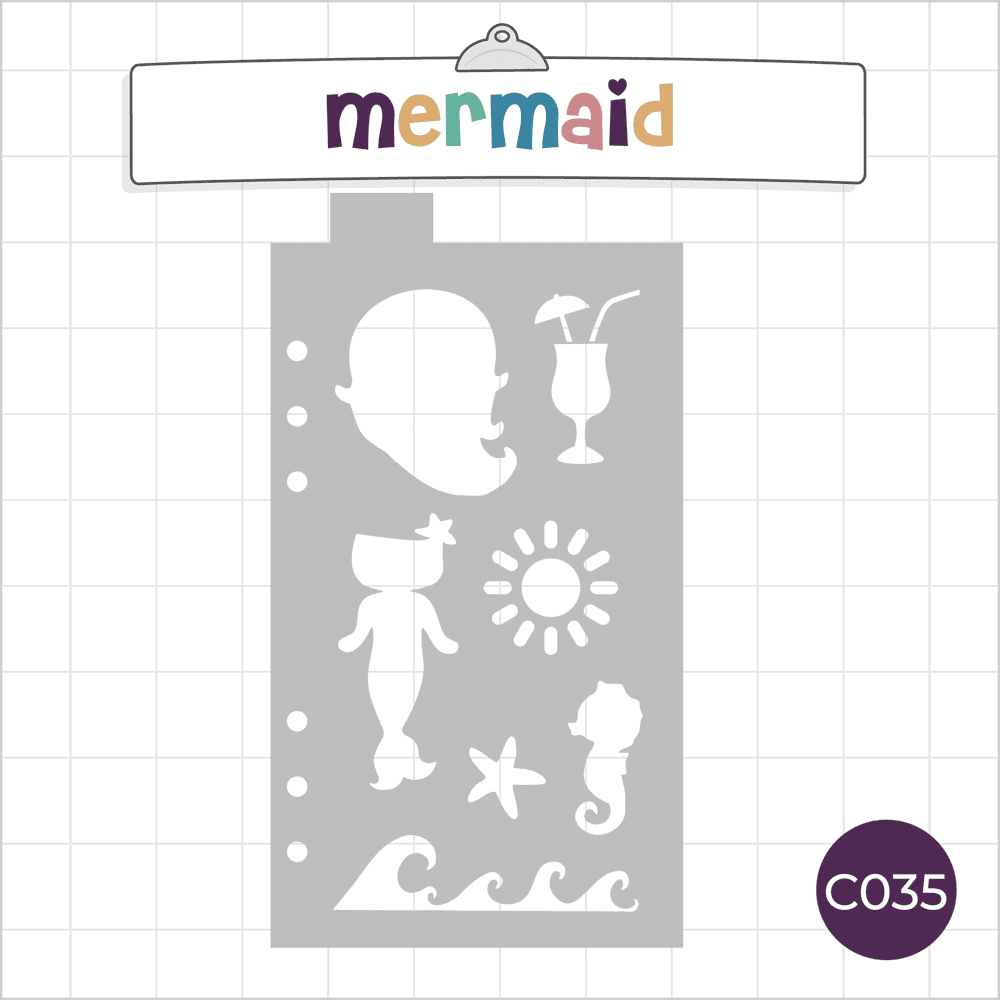 Summer Mermaid Seaside - Classic A5 Journal Stencil