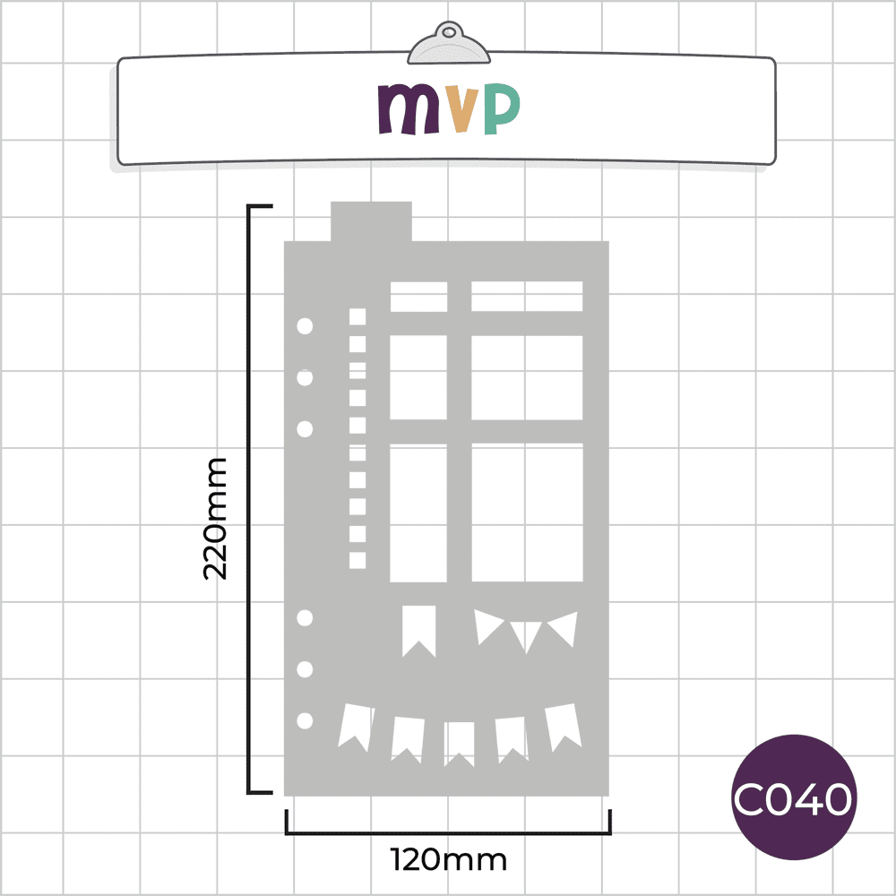 MVP Daily / Weekly / Monthly Spreads - Classic A5 Journal Stencil