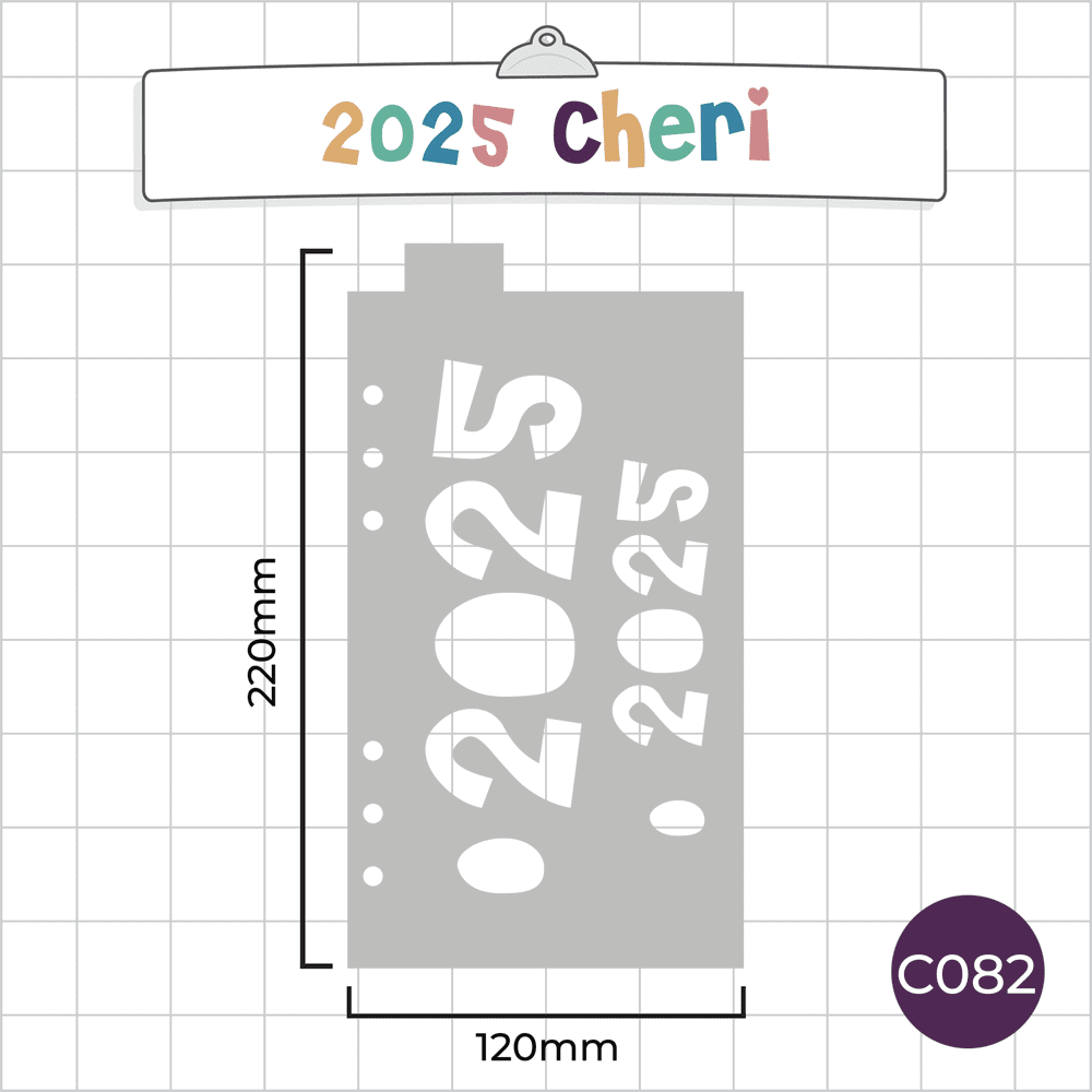 2025 Headers Cheri - Classic A5 Journal Stencil