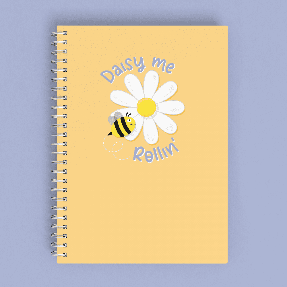 Daisy Me Rollin' - A5 Wire Bound Notebook