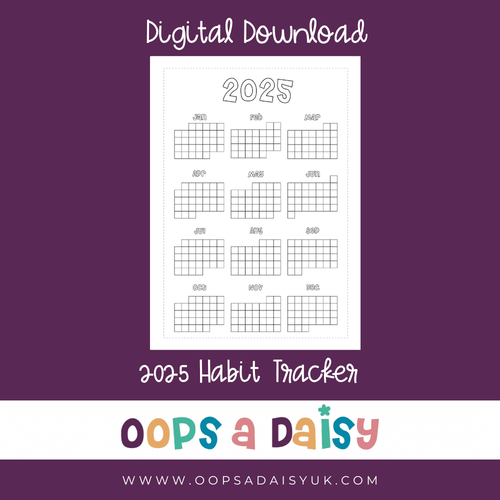 2025 Monthly Habit Tracker - Journal Printable