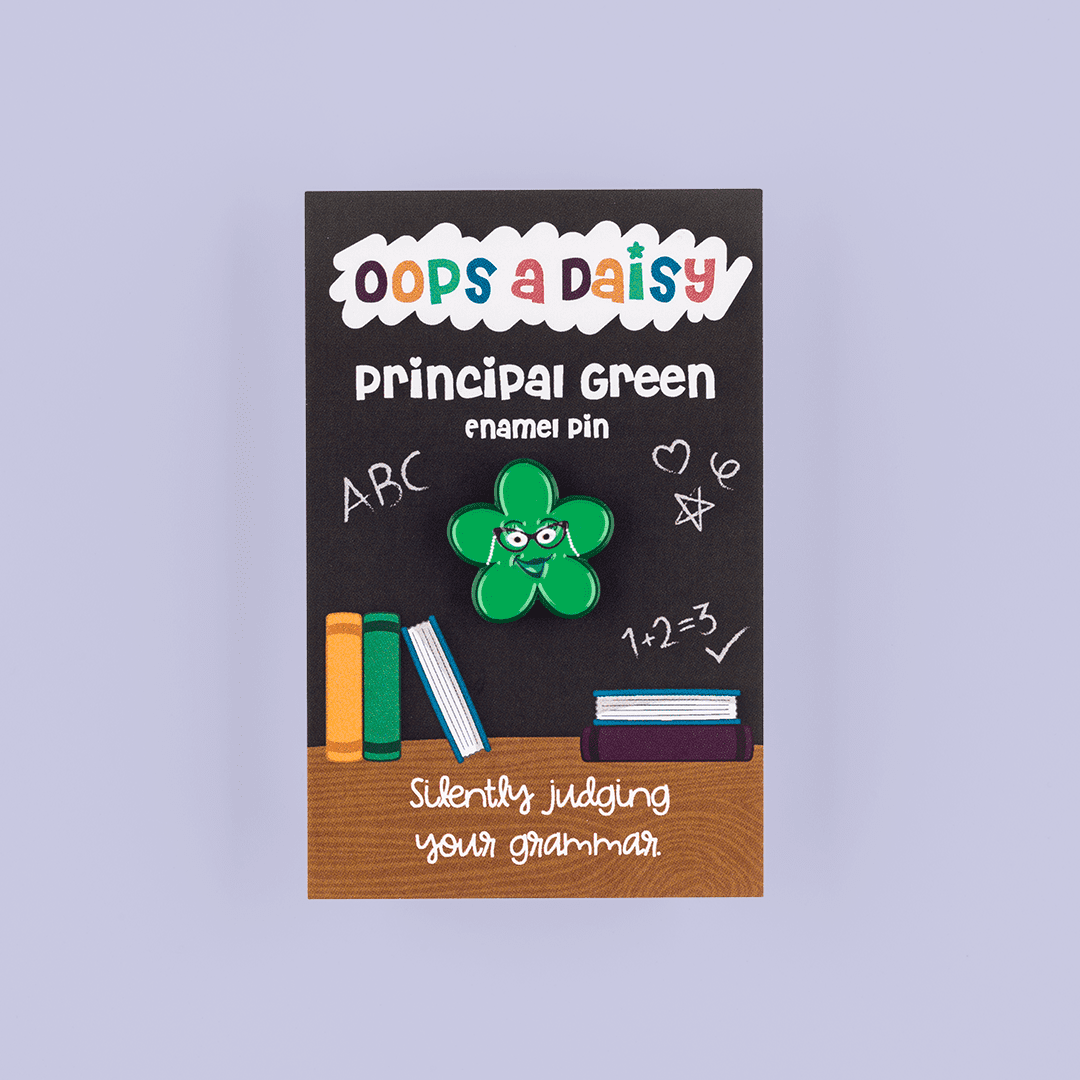 Principle Green - Green Daisy - Enamel Pin Badge