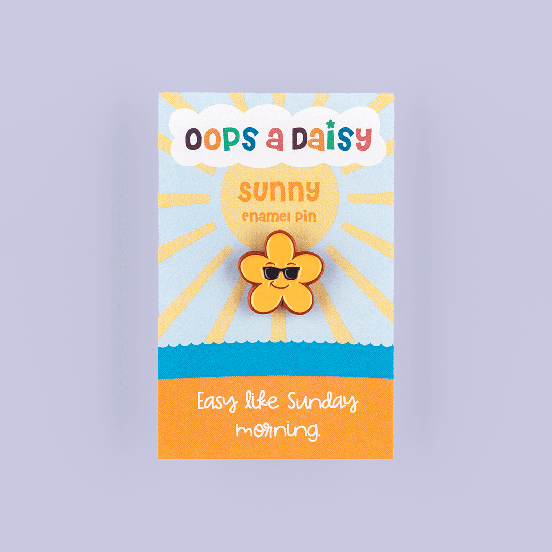 Sunny - Orange Daisy - Enamel Pin Badge