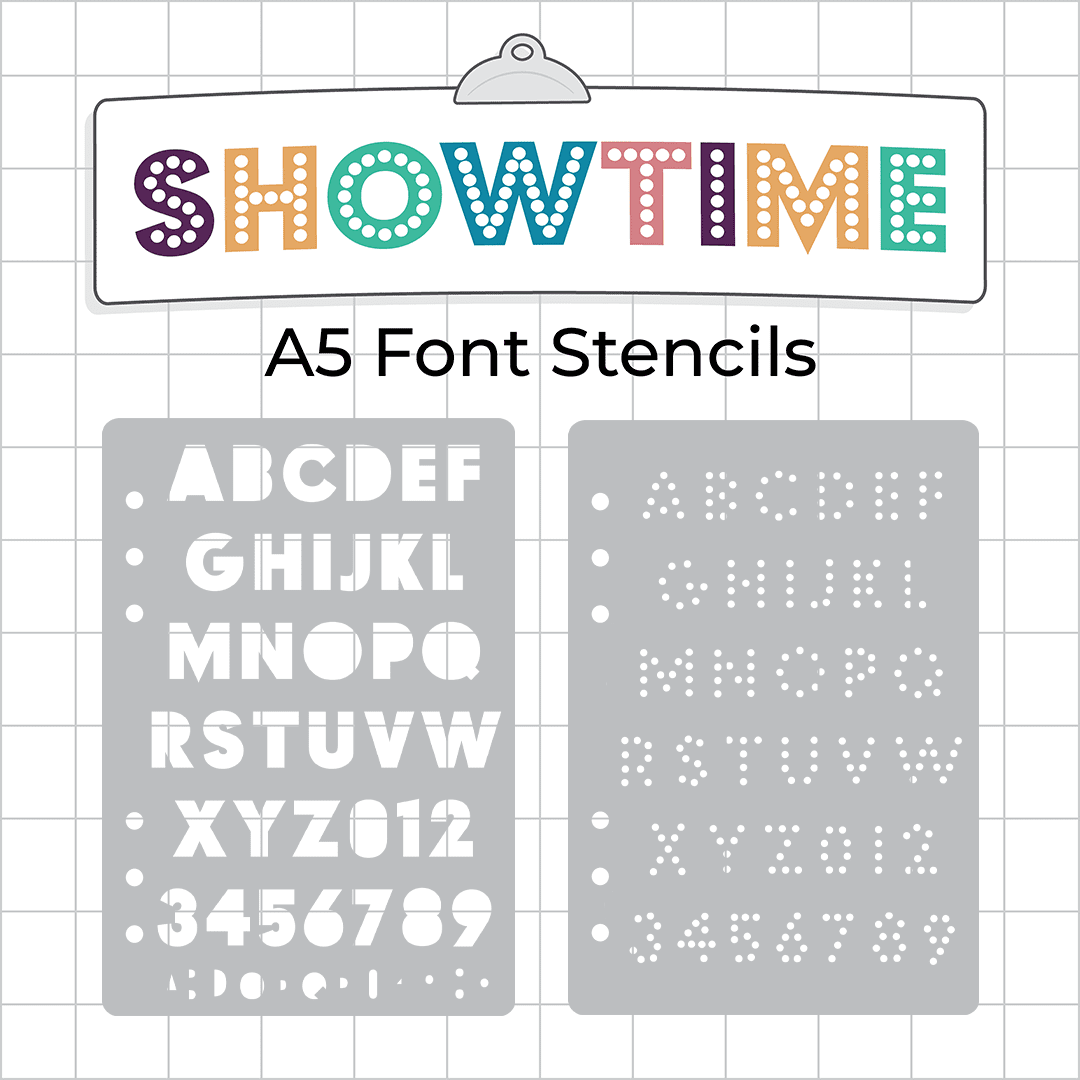 Showtime Font  - A5 Stencil - Upper Case Alphabet