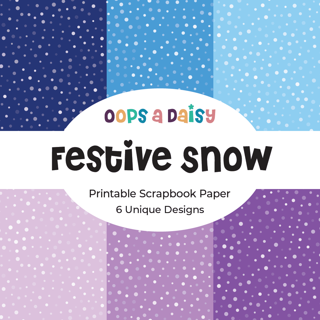 Festive Snow - Pattern Printables - Digital Download