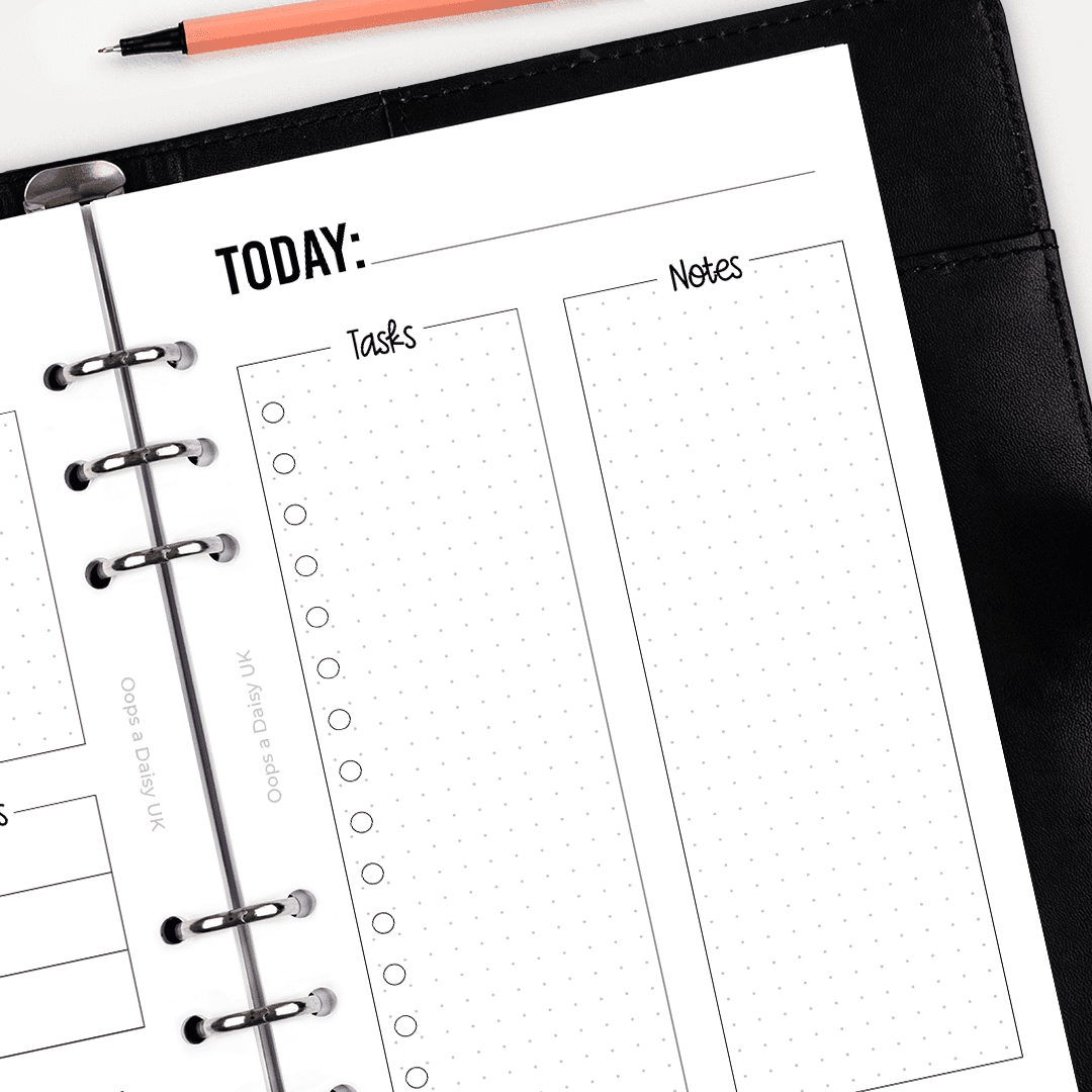 Daily Time Log - A5 Hybrid Planner Inserts