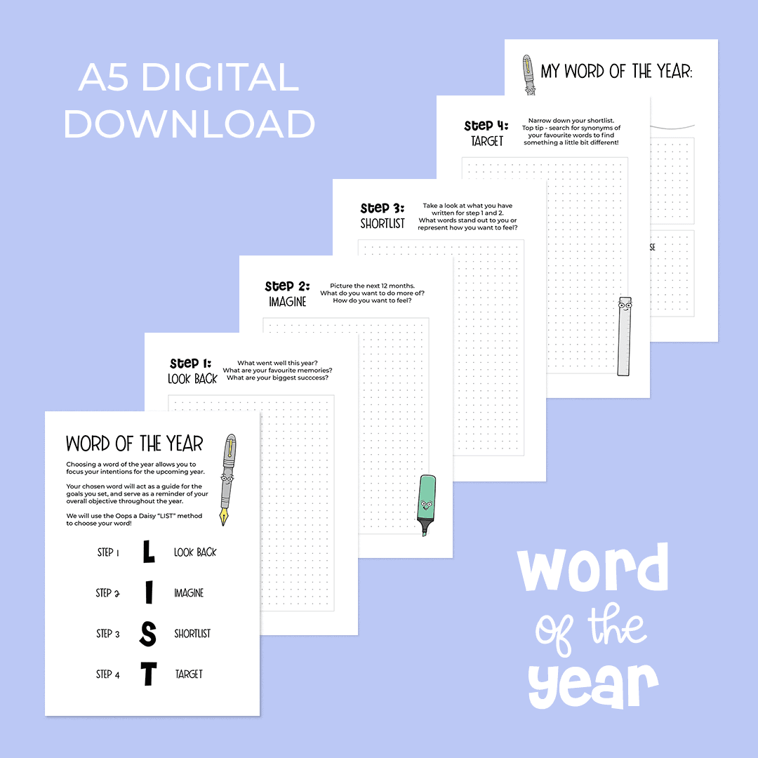 Word of the Year - Journal Printable