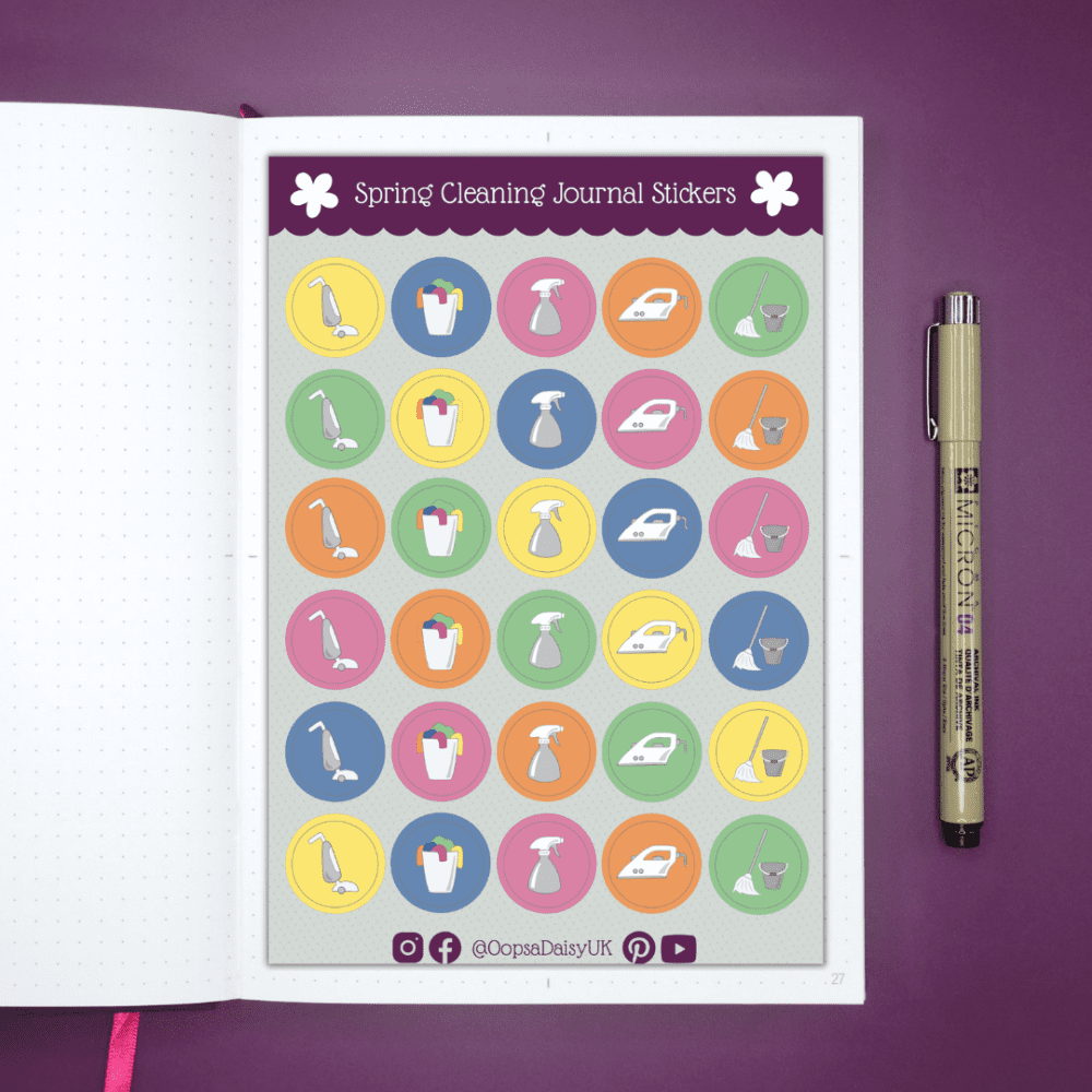 Spring Cleaning - A5 Sticker Sheet