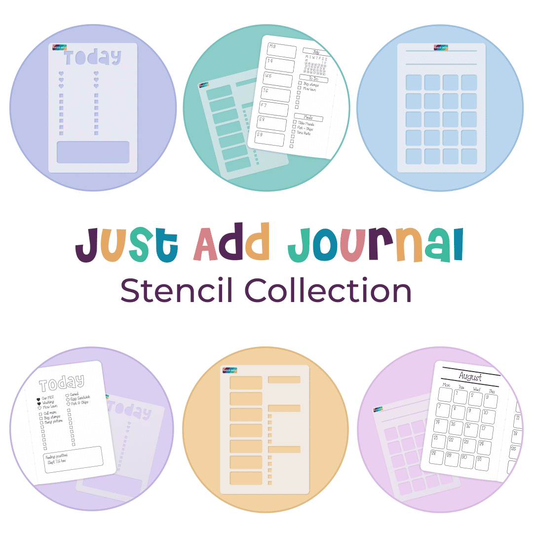 Just Add Journal - Super Easy Stencil Trio - Day/Week/Month