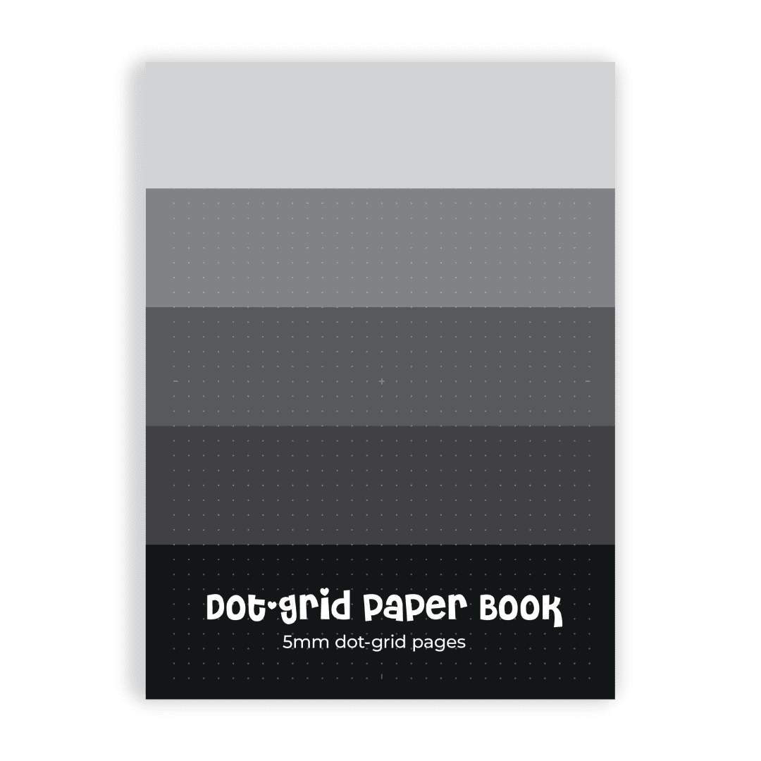 Dot Grid Paper - Black Gradient - Scrapbook Paper Book (AMAZON)