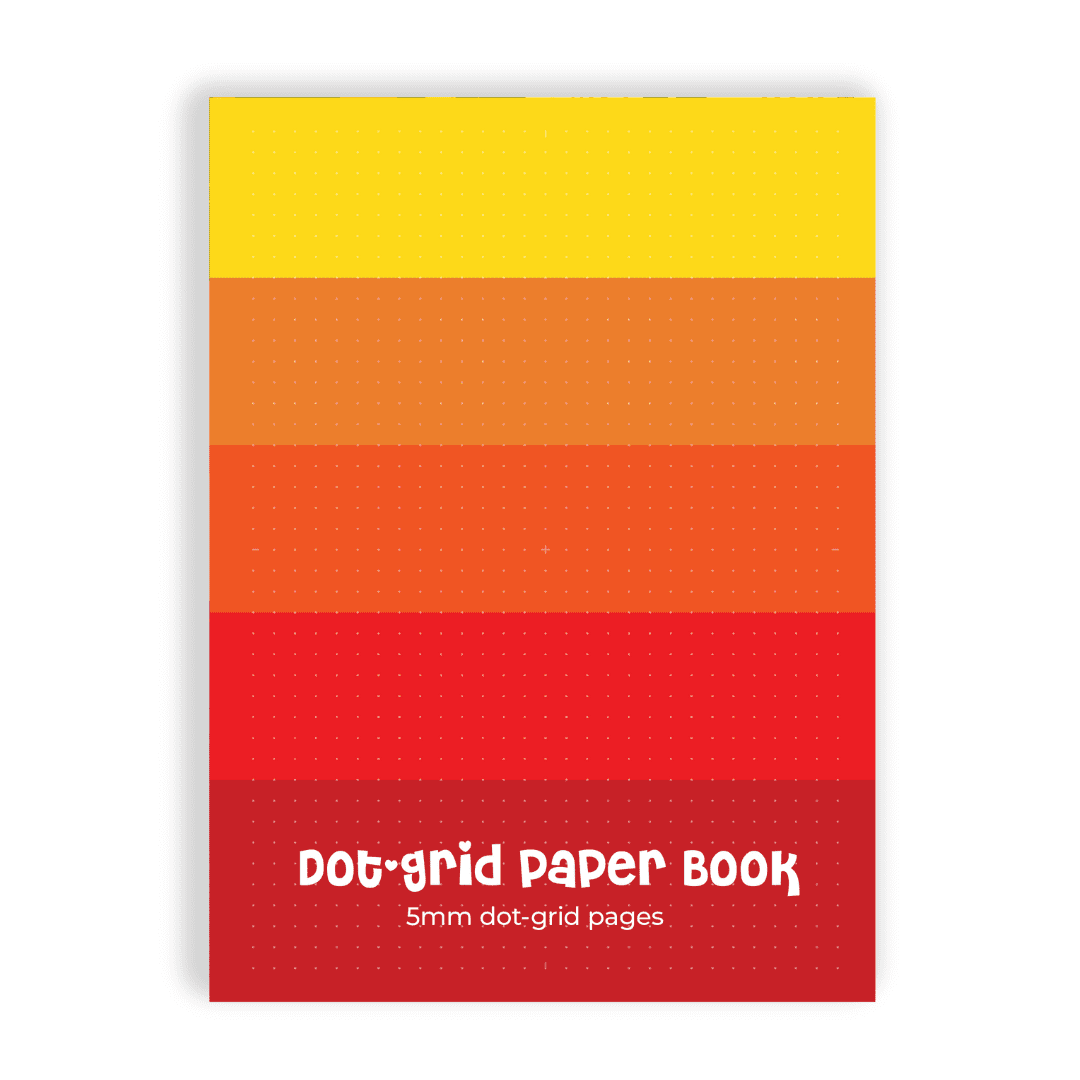 Dot Grid Paper - Red / Yellow Gradient - Scrapbook Paper Book (AMAZON)