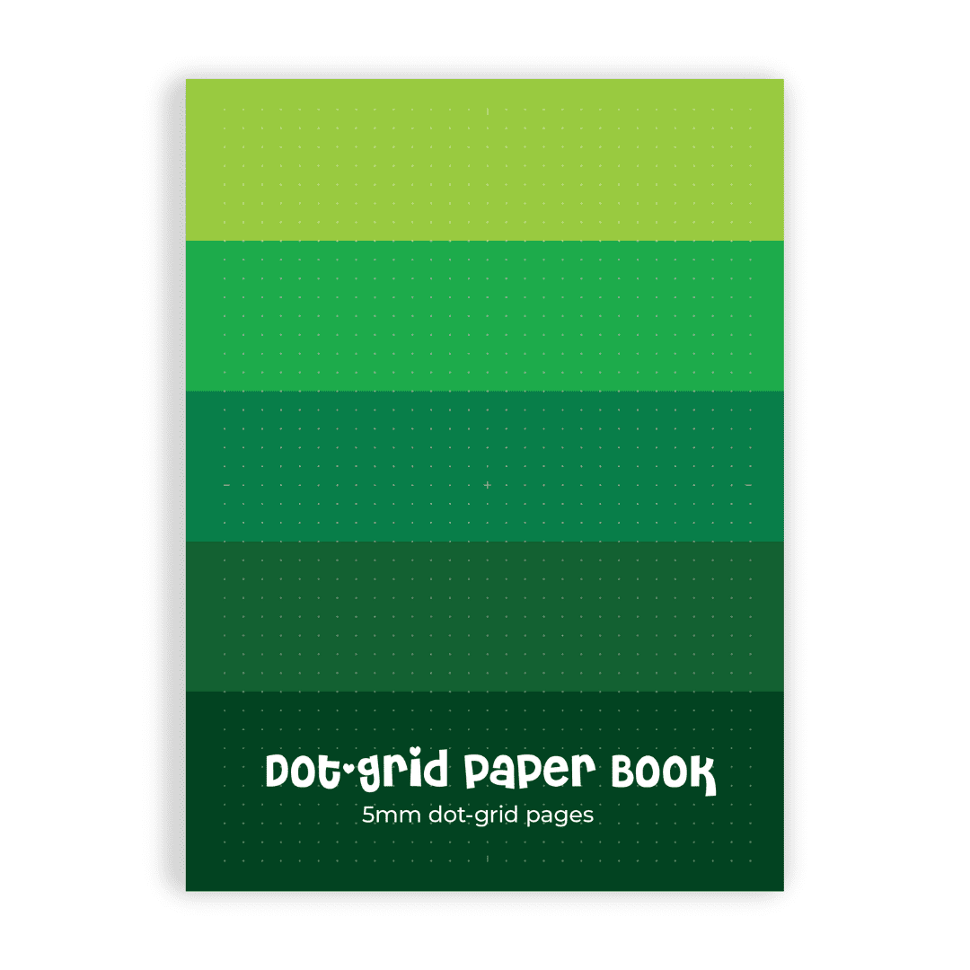 Dot Grid Paper - Green Gradient - Scrapbook Paper Book (AMAZON)