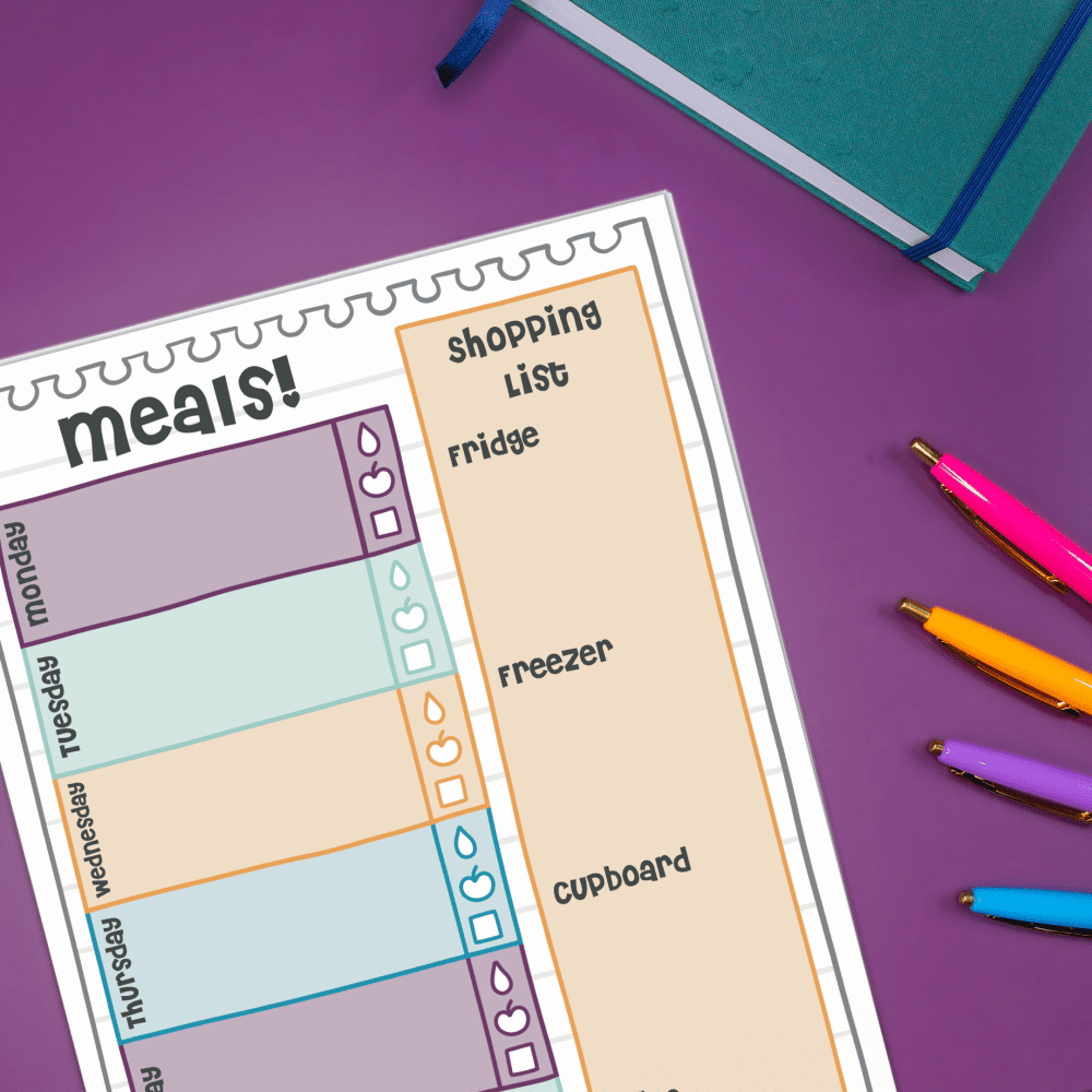 XX Meal Planner - A5 Tear-Off Productivity Pad