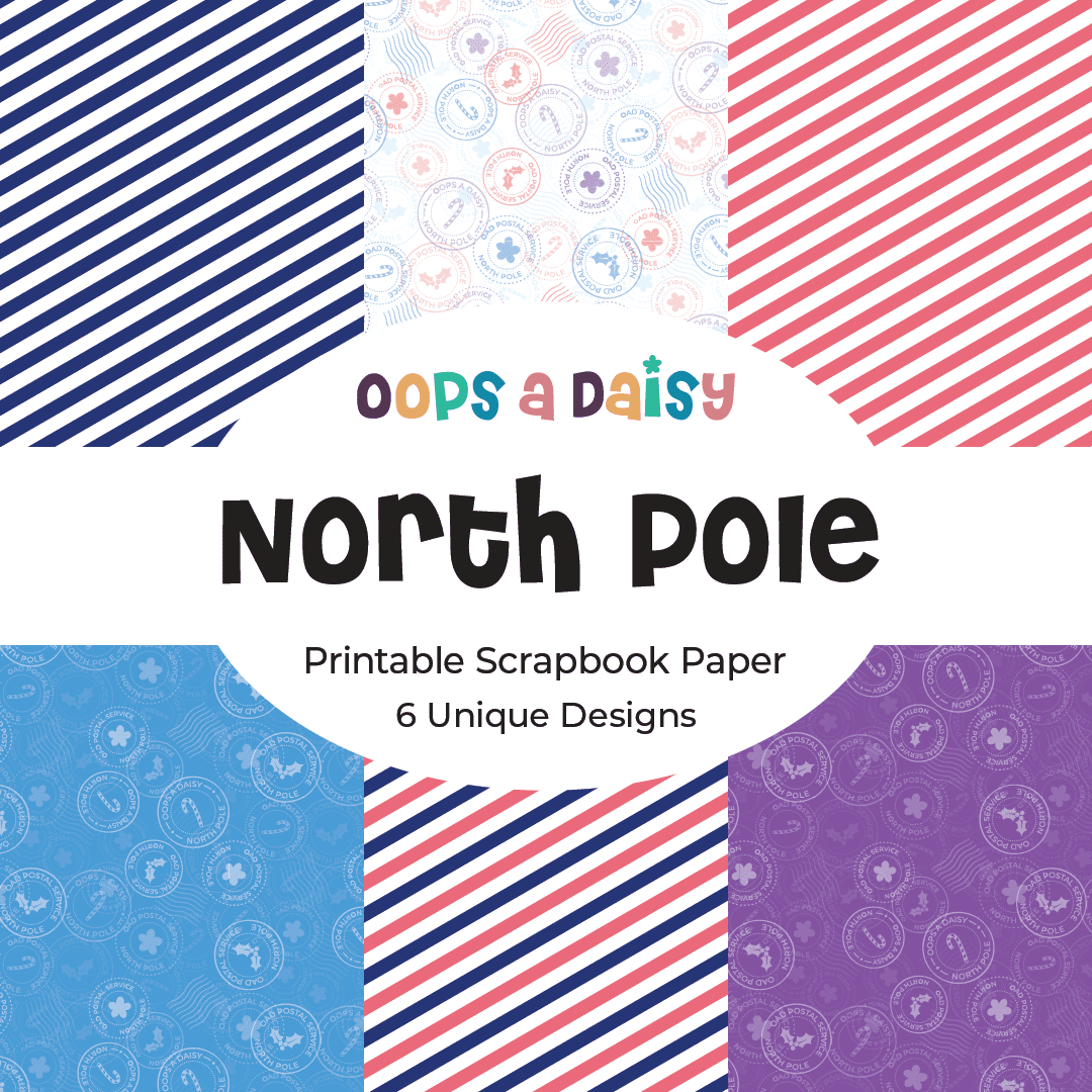 North Pole - Pattern Printables - Digital Download