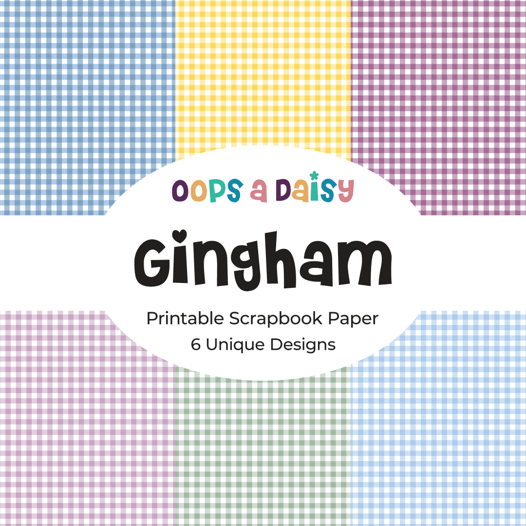 Gingham - Pattern Printables - Digital Download