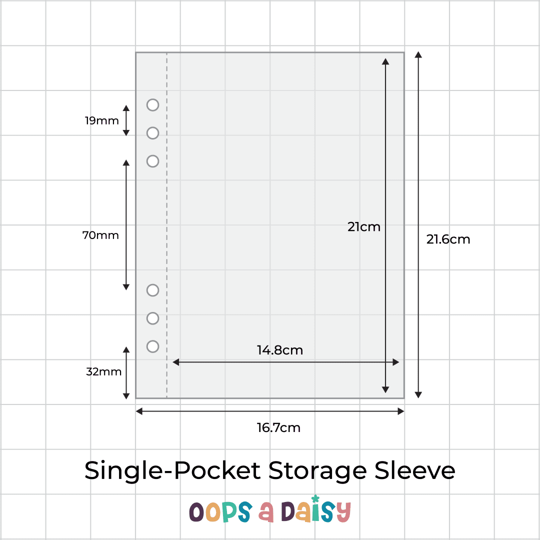 Single-Pocket Storage Sleeve (Pack of 10) – Compatible With A5 6-Ring Binder