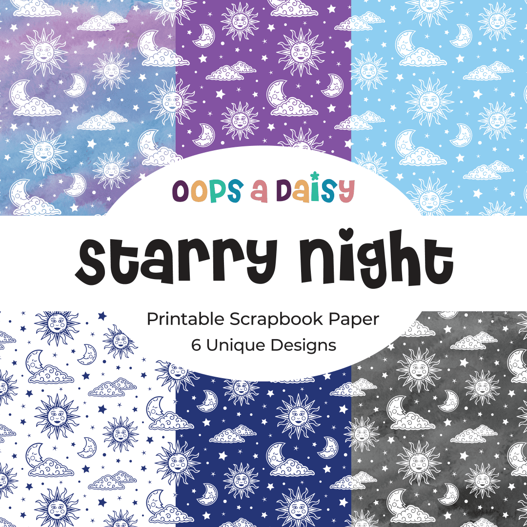 Starry Night - Pattern Printables - Digital Download