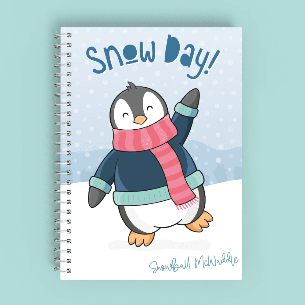 Snowball McWaddle - Penguin - A5 Wire Bound Notebook