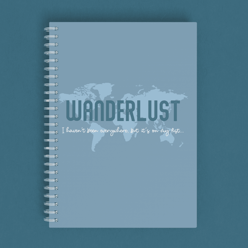 Wanderlust Travel Notebook - A5 Wire Bound Notebook